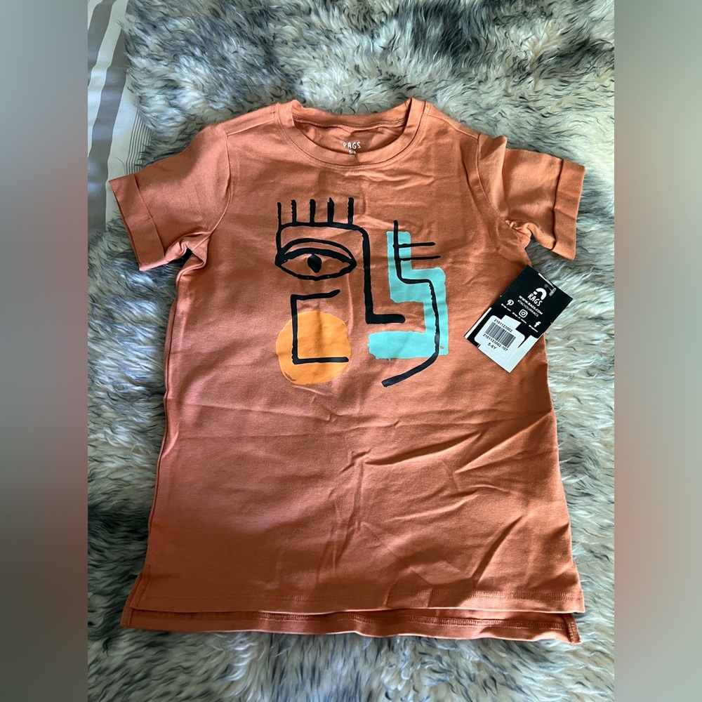NWT orange Rags Tee 5/6